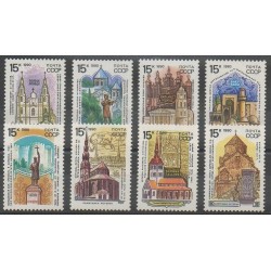 Russie - 1990 - No 5770/5777 - Églises