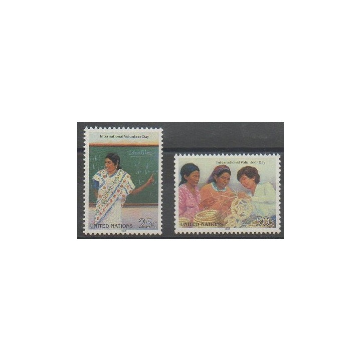 Acheter cette série de timbres des Nations Unies (bureau de New-York) de l'année 1988 (No 517/518).