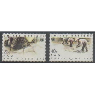Buy this set of stamps of United Nations (UN - New York) of the year 1984 (Nb 410/411).
