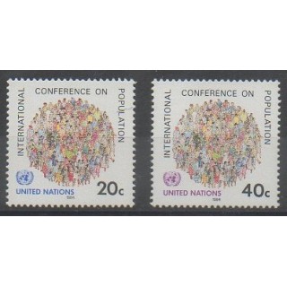 Buy this set of stamps of United Nations (UN - New York) of the year 1984 (Nb 408/409).