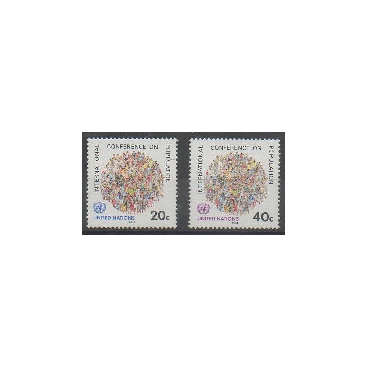 Acheter cette série de timbres des Nations Unies (bureau de New-York) de l'année 1984 (No 408/409).
