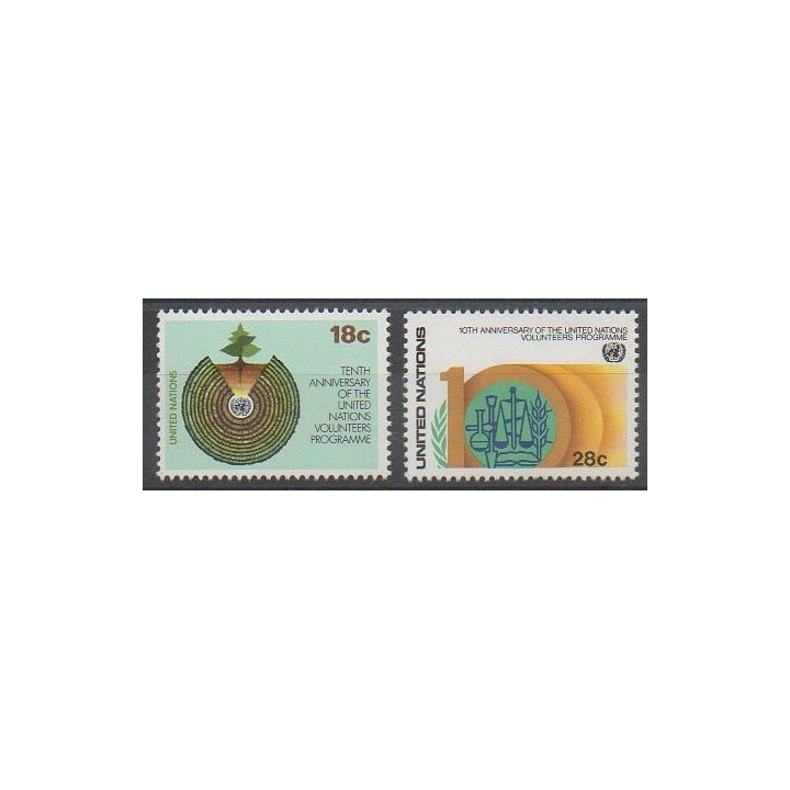 Acheter cette série de timbres des Nations Unies (bureau de New-York) de l'année 1981 (No 357/358).