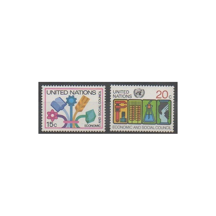 Acheter cette série de timbres des Nations Unies (bureau de New-York) de l'année 1980 (No 332/333).