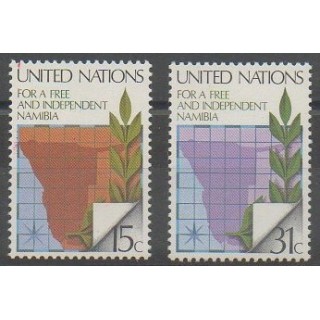 Acheter cette série de timbres des Nations Unies (bureau de New-York) de l'année 1979 (No 304/305).