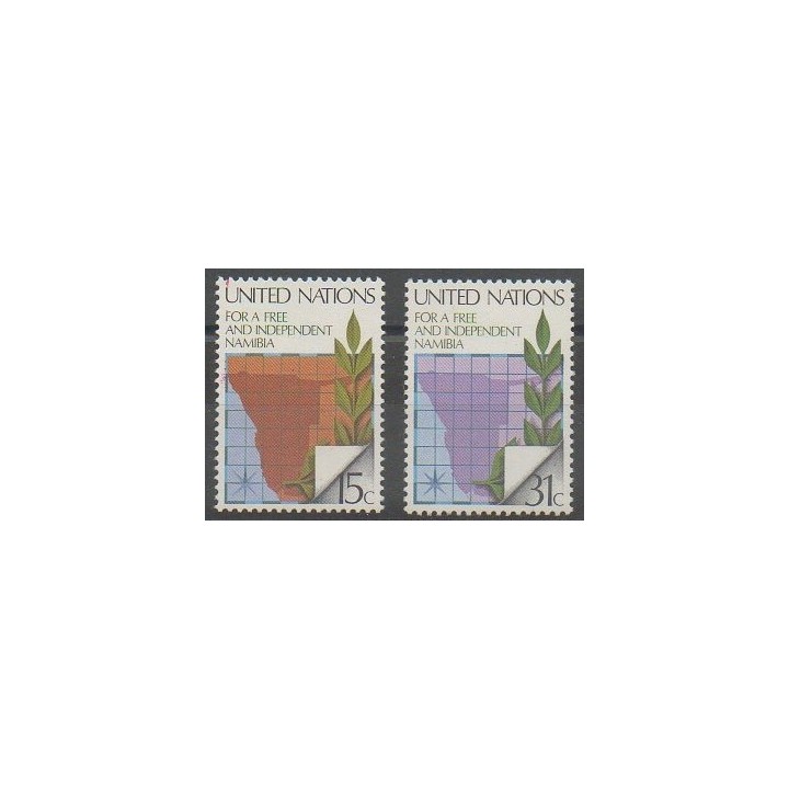 Buy this set of stamps of United Nations (UN - New York) of the year 1979 (Nb 304/305).