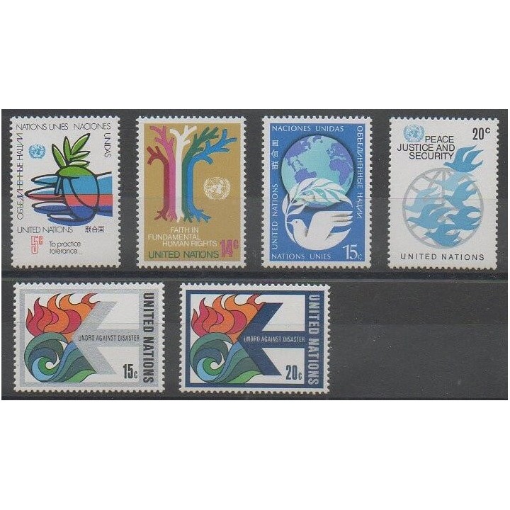 Acheter cette série de timbres des Nations Unies (bureau de New-York) de l'année 1979 (No 296/301).