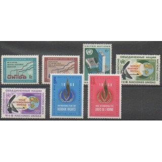 Acheter cette série de timbres des Nations Unies (bureau de New-York) de l'année 1968 (No 179/185).