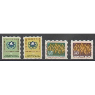 Acheter cette série de timbres des Nations Unies (bureau de New-York) de l'année 1963 (No 110/113).