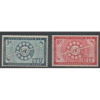 Buy this set of stamps of United Nations (UN - New York) of the year 1956 (Nb 40/41).