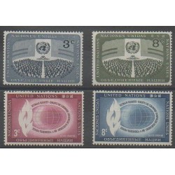 Nations Unies (ONU - New-York) - 1956 - No 44/47 - Droits de l'Homme