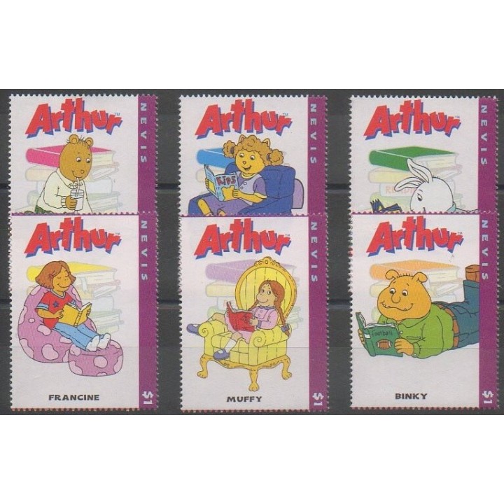 Acheter ces timbres de l'île de Nevis de l'année 2004 (No 1769A/1769F).