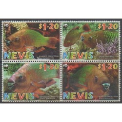 Nevis - 2007 - No 1938/1941 - Vie marine - Espèces menacées - WWF