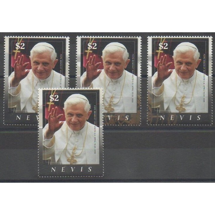 Acheter cette série de timbres de l'île de Nevis de l'année 2008 (No 2015/2018).