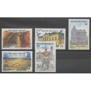 Acheter cette série de timbres de Belgique de l'année 1991 (No 2410/2414).