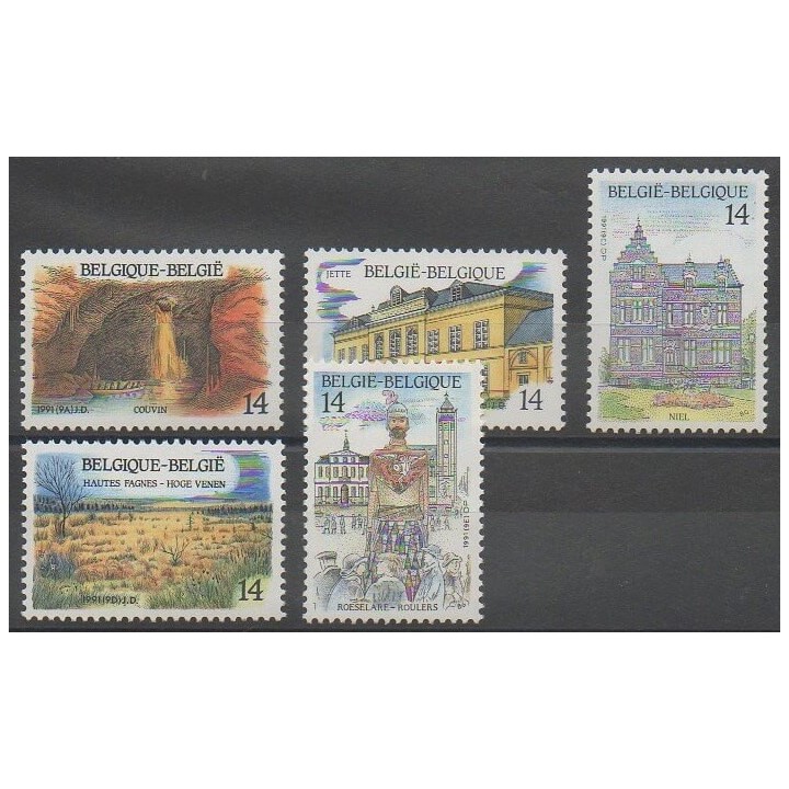 Acheter cette série de timbres de Belgique de l'année 1991 (No 2410/2414).