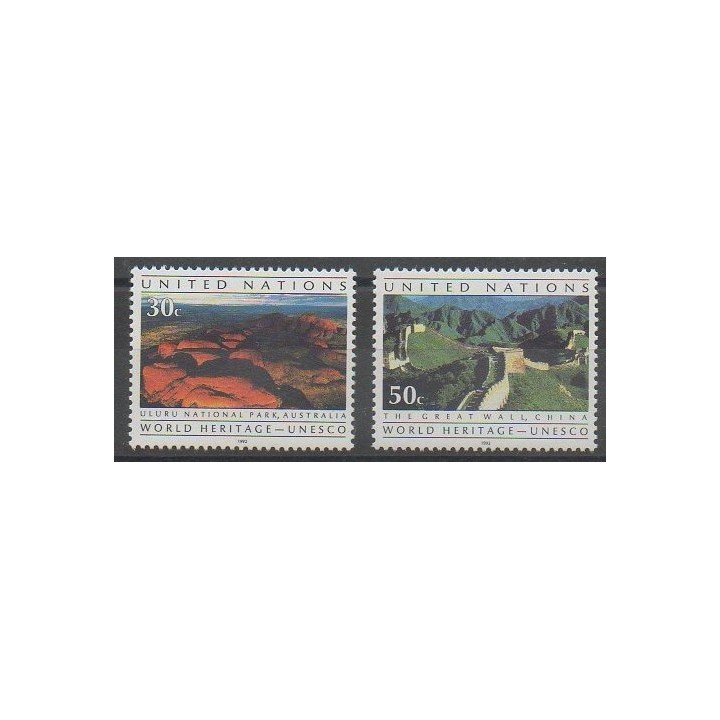 Acheter cette série de timbres des Nations Unies (bureau de New-York) de l'année 1992 (No 605/606).