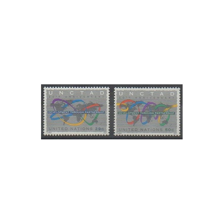 Acheter cette série de timbres des Nations Unies (bureau de New-York) de l'année 1994 (No 665/666).