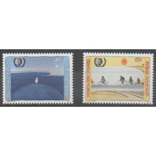 Acheter cette série de timbres des Nations Unies (bureau de New-York) de l'année 1995 (No 673/674).