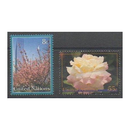 United Nations (UN - New York) - 1997 - Nb 718/719 - Roses