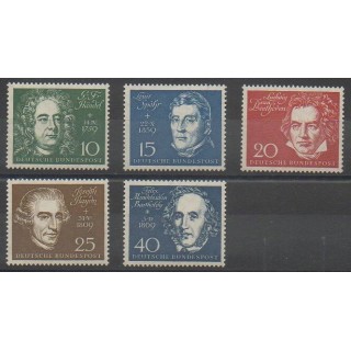 Acheter cette série de timbres de l'Allemagne occidentale (RFA) de l'année 1959 (No 188/192).