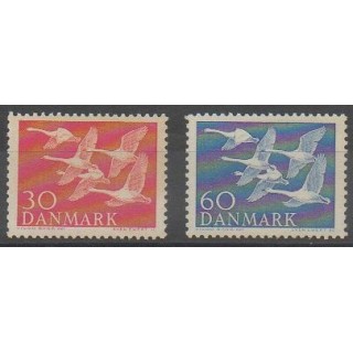 Acheter cette série de timbres du Danemark de l'année 1956 (No 372/373).