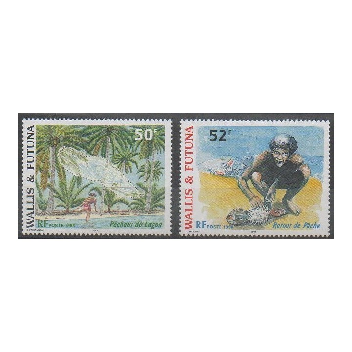 Buy this set of stamps of Wallis et Futuna of the year 1998 (Nb 518/519).