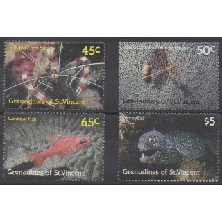 Acheter cette série de timbres de Saint-Vincent (Iles Grenadines) de l'année 1987 (No 528/531).
