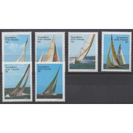 Saint-Vincent (Iles Grenadines) - 1988 - No 532/537 - Navigation - Sports divers