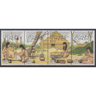Acheter cette série de timbres de Saint-Vincent (Iles Grenadines) de l'année 1989 (No 582/585).