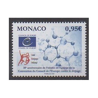 Acheter ce timbre de Monaco de l'année 2020 (Convention contre le dopage).
