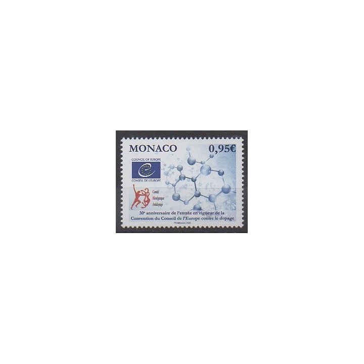 Buy this stamp of Monaco of the year 2020 (Convention contre le dopage).
