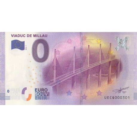 Euro banknote memory - 12 - Viaduc de Millau - 2016-1 - Nb 301
