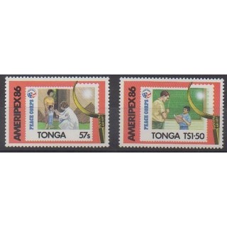 Buy this set of stamps of Tonga of the year 1986 (Nb 636/637).