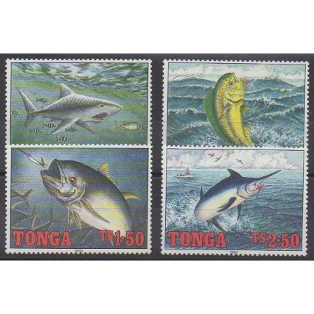 Tonga - 1994 - Nb 968/971 - Sea life