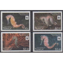 Tonga - 2012 - Nb 1264/1267 - Sea life - Endangered species - WWF