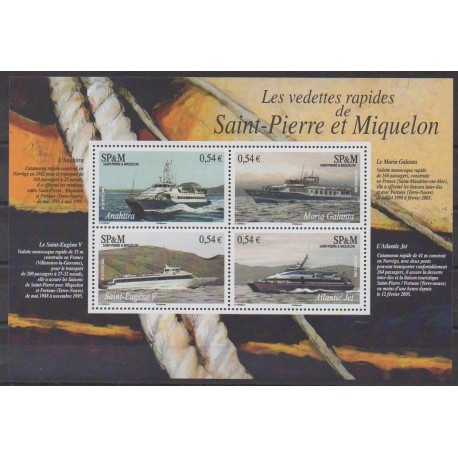 Saint-Pierre and Miquelon - Blocks and sheets - 2006 - Nb BF11 - Boats