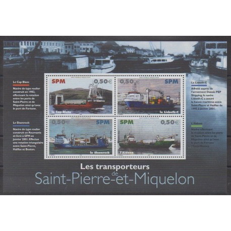 Saint-Pierre and Miquelon - Blocks and sheets - 2004 - Nb BF10 - Boats