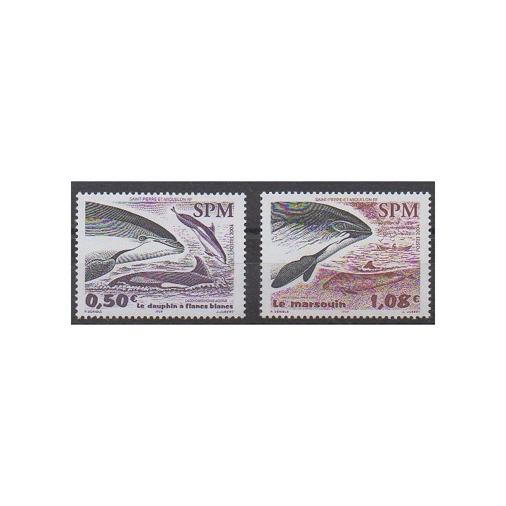 Buy this set of stamps of Saint-Pierre et Miquelon of the year 2004 (Nb 812/813).