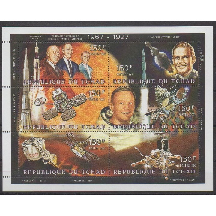 Acheter cette série de timbres du Tchad de l'année 1997 (No 735/740).