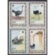 Tchad - 1996 - No BC649/BC652 - Oiseaux - Espèces menacées - WWF