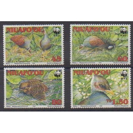 Tonga - Niuafo'ou - 1992 - Nb 175/178 - Birds - Endangered species - WWF