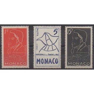 Acheter cette série de timbres de Monaco de l'année 1954 (No 399/401).