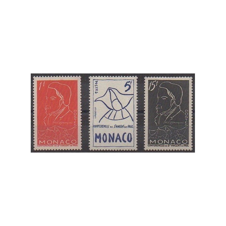 Acheter cette série de timbres de Monaco de l'année 1954 (No 399/401).