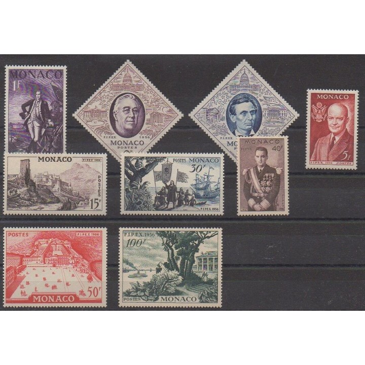 Acheter cette série de timbres de Monaco de l'année 1956 (No 444/452).