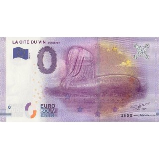 Billet souvenir touristique - 2016-1 - La cité du vin - (Gironde)