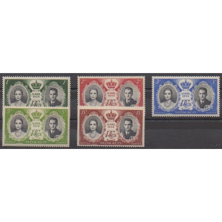 Acheter cette série de timbres de Monaco de l'année 1956 (No 473/477).