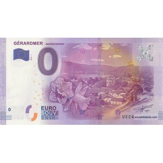 Billet souvenir touristique - 2016-1 - Gerardmer - (Vosges)
