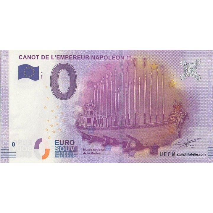 Billet souvenir touristique - 2016-1 - Canot de l'empereur Napoléon 1er - (Paris)