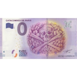 Billet souvenir touristique - 2016-2 - Catacombes de Paris - (Paris)