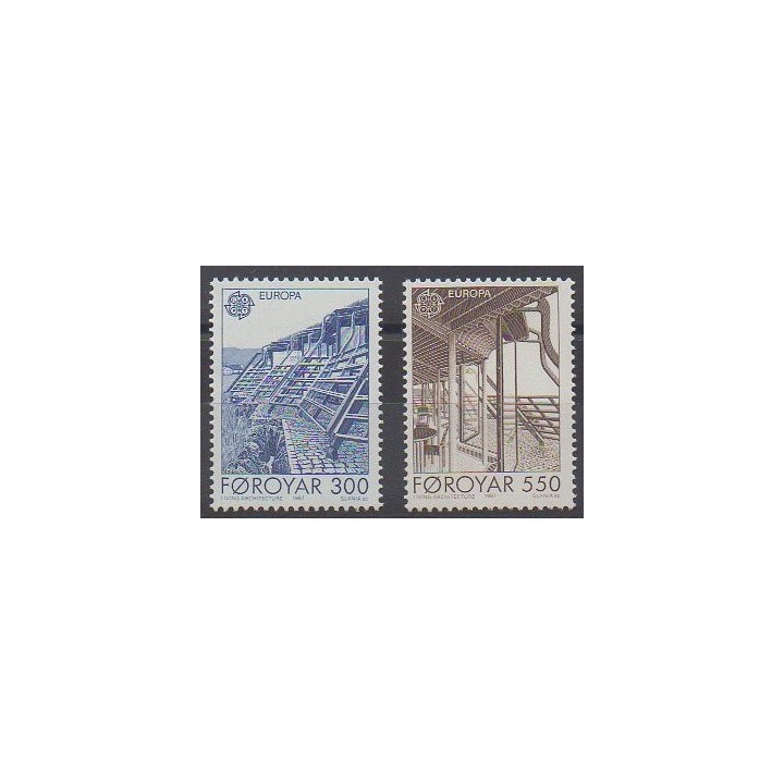 Acheter cette série de timbres des îles Féroé de l'année 1987 (No 143/144).